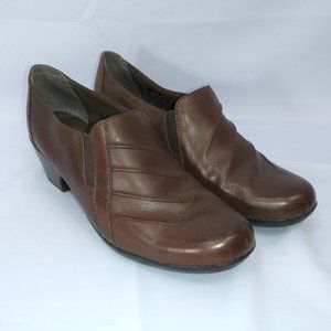 Clarks Bendable Brown Leather Loafers Shoes